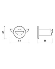 Άγκιστρο Μπάνιου Διπλό Ferro Ciriculus Gun Metal PVD (ASM06GM)
