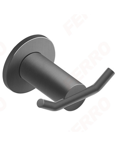 Double Bathroom Hook Ferro Ciriculus Gun Metal PVD (ASM06GM)