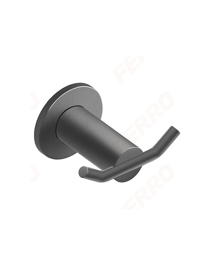 Άγκιστρο Μπάνιου Διπλό Ferro Ciriculus Gun Metal PVD (ASM06GM)