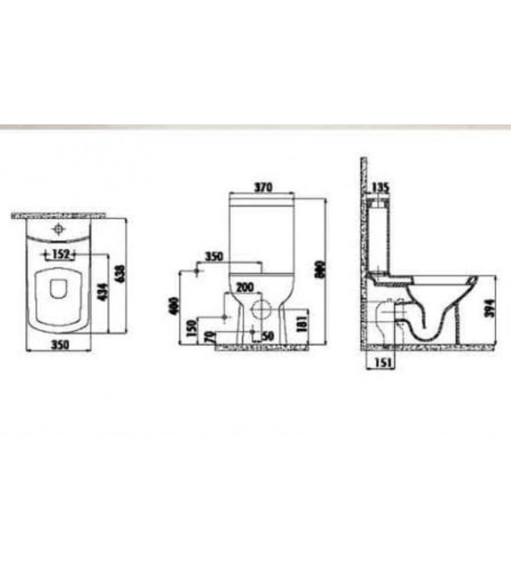 copy of Creavit Quadro Set Black or Red Color Basin HP & Cistern & Cover BTW (LR360)
