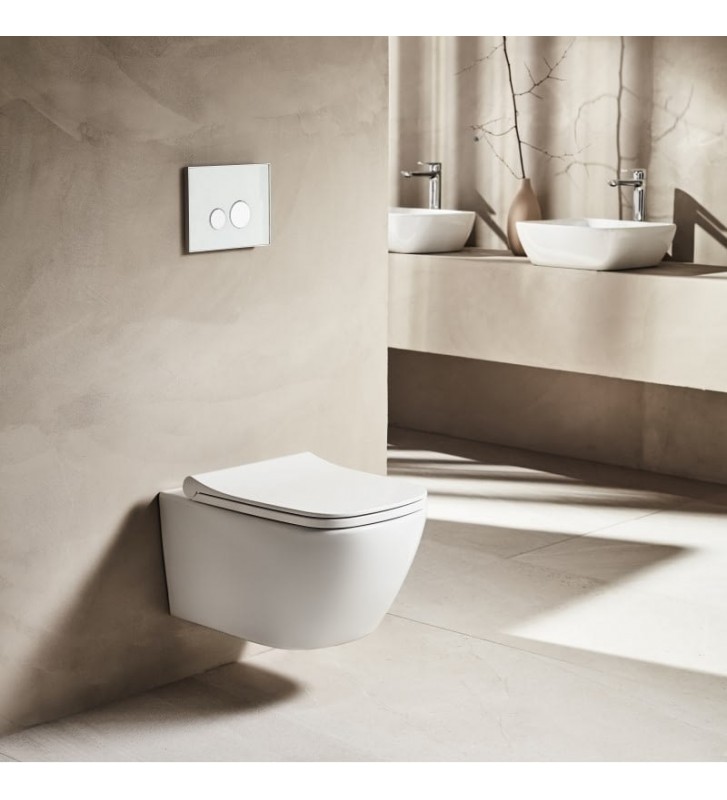 Suspended Basin TEMA New Fresh Rim-Off with bidet battery hot / cold water (FRE 5610 SB)
