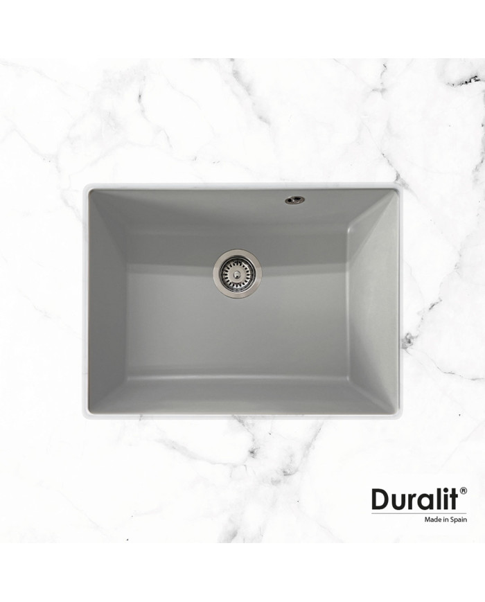 Νεροχύτης Υποκαθήμενος Duralit Platinum Συνθετικός Βαρέως Τύπου με Μία Γούρνα (60x50cm) (KZ060U-430)