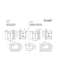 Νεροχύτης Ένθετος Duralit Concrete Συνθετικός Βαρέως Τύπου με Μία Γούρνα (76x50cm)