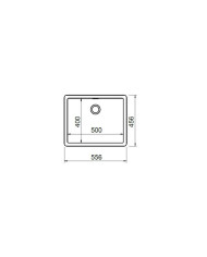 Schock Cristalite Manhattan Concrete Undermount Sink Single Bowl 55.6x45.6cm.