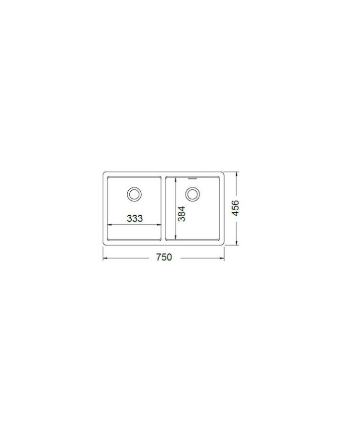 Schock Cristalite Manhattan SuperWhite Undermount Sink Two Bowls 75x45.6cm.