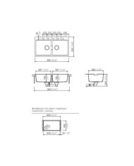Νεροχύτης Γρανίτης Ένθετος Schock Cristadur Polaris Mono Puro 86x50cm