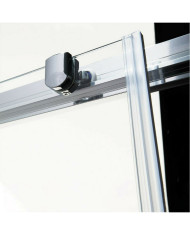Sliding Corner Entry Shower Enclosure Clear Glass Devon Flow Corner Entry Chrome 100x100x195 Clean Glass