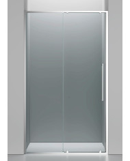 Cabin Sliding Entrance Door Transparent Crystal with Nanotechnology Devon Elli Slider Chrome 110x200cm