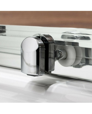 Sliding Corner Entry Shower Cabin Axis Corner Entry Chrome with Clear Clean Glass 100x110x185