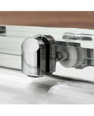 Square Sliding Shower Cabin with Corner Entry Axis Corner Entry Chrome with Clear Clean Glass 110x110x185