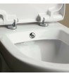 Serel Vela Rimless Toilet Set (60cm), White Backsplash, Bidet System, Super Slim Soft Close Cover, Cistern, Mechanism