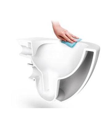 Tema Sprint Rimless Floor-Mounted Toilet Set 60cm H.P. Backsplashes With Cistern-Cover-Mechanism (SPR 3160)