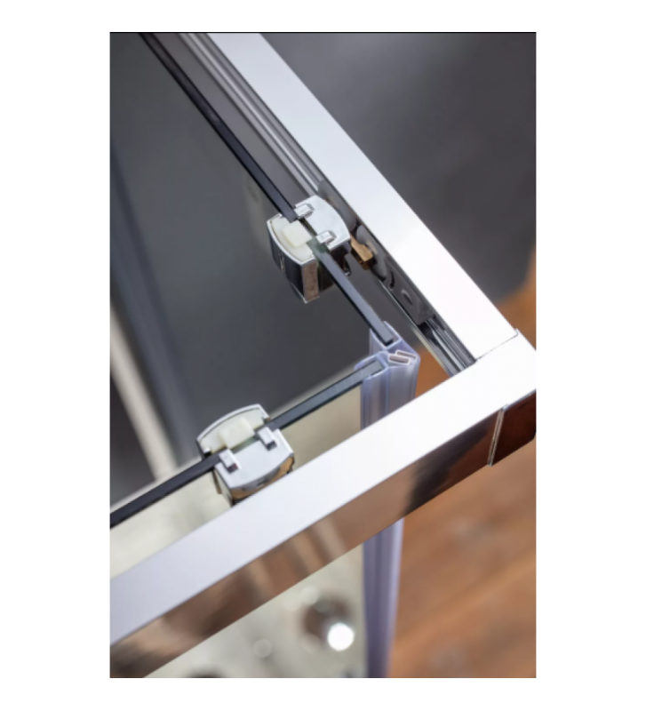 Shower Cabin Tema Versus 400 Square Transparent Nanotechnology with Height 195cm