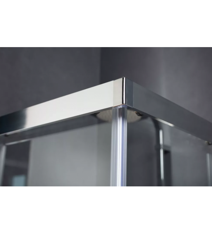 Shower Cabin Tema Versus 400 Square Transparent Nanotechnology with Height 195cm