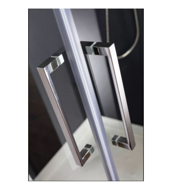 Shower Cabin Tema Versus 400 Square Transparent Nanotechnology with Height 195cm