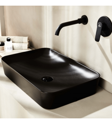 Washbasin Seated Creavit Ultra Black Matte 60x40cm