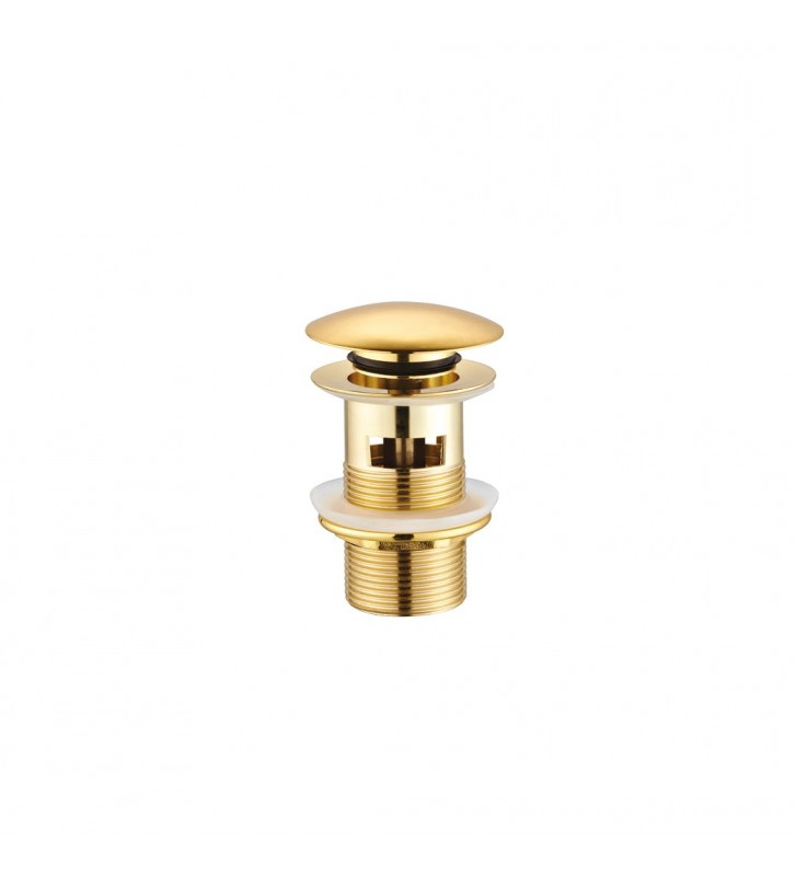 Βαλβίδα Νιπτήρα Tema  Χρυσή 95605G Με Υπερχείλιση