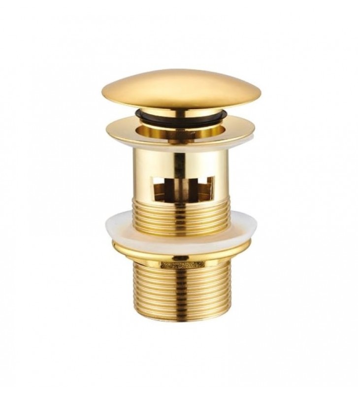 Βαλβίδα Νιπτήρα Tema  Χρυσή 95605G Με Υπερχείλιση