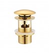 Washbasin Valve Tema Gold 95605G With Overflow