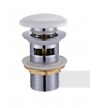 Washbasin Valve Theme Brass With Overflow 10.5cm with ceramic plate White (95604)