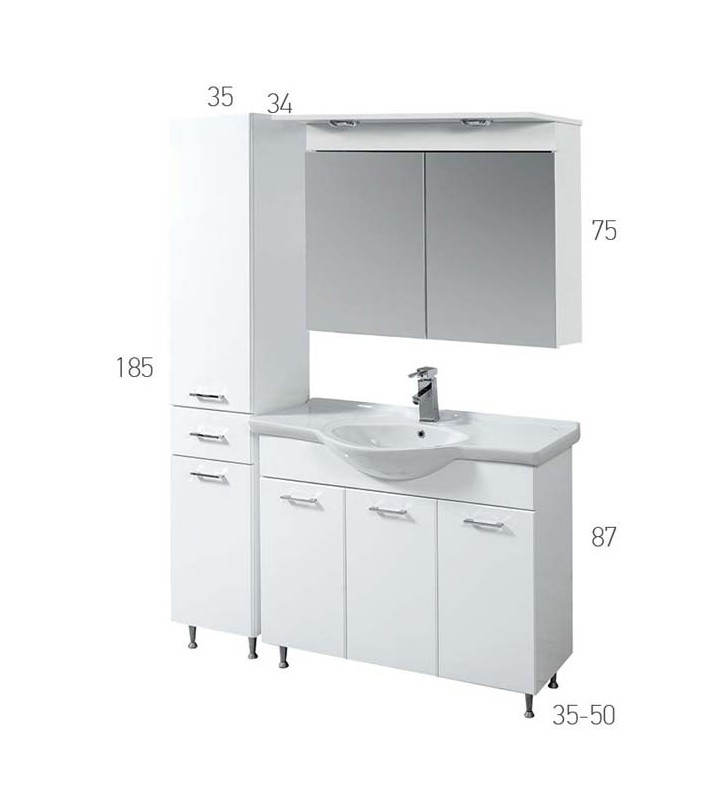 Bathroom Furniture Economy MDF Lacquer