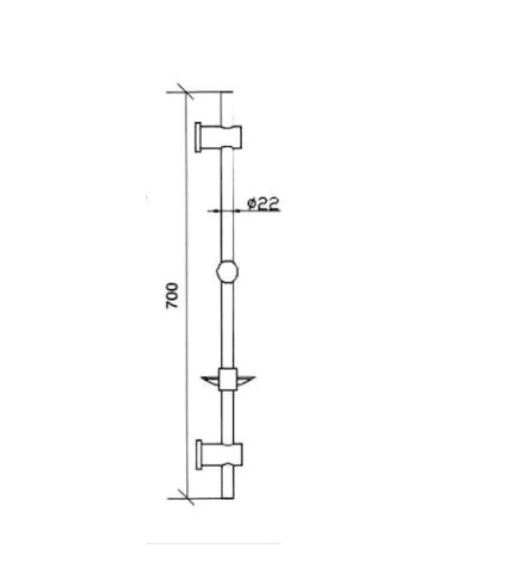 Shower Rod With Telephone & Soap Case Tema DYNAMIK (51035)