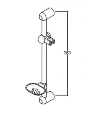 Βέργα Ντους Με Τηλέφωνο & Σαπουνοθήκη Tema CLASSIC  (51060)