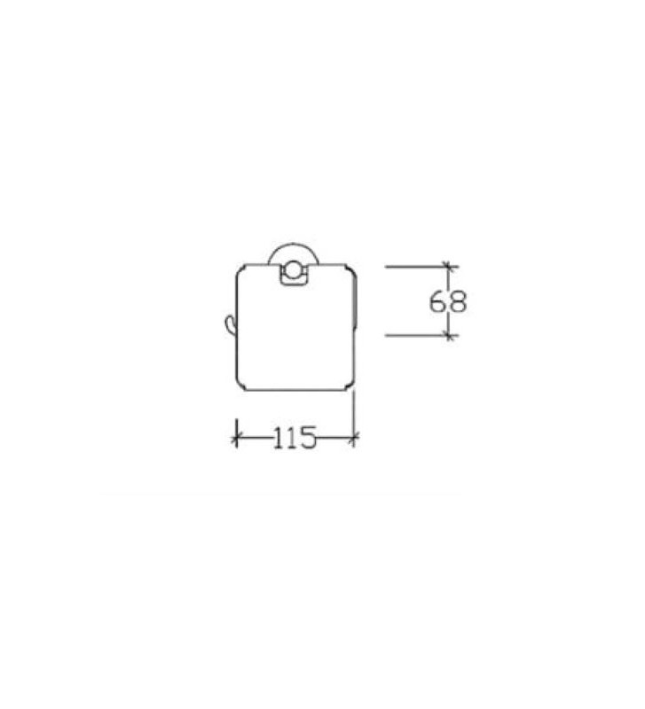 Tema Tenox 100% INOX paper holder with cover 71311