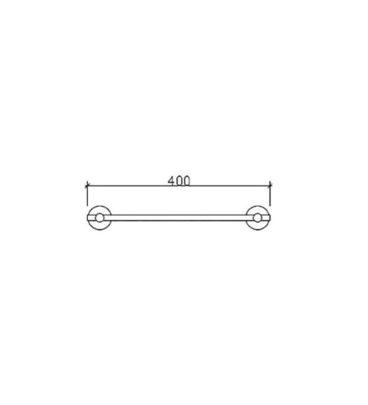 Chrome Towel Hanger Wall Tema Tenox 100% INOX 71306