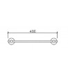 Chrome Towel Hanger Wall Tema Tenox 100% INOX 71306