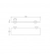 Glass Wall Mounted Shelf Mare Tema Mare (71201)