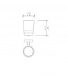 Glass Cup Wall Mounted Silver Tema Mare (71204)