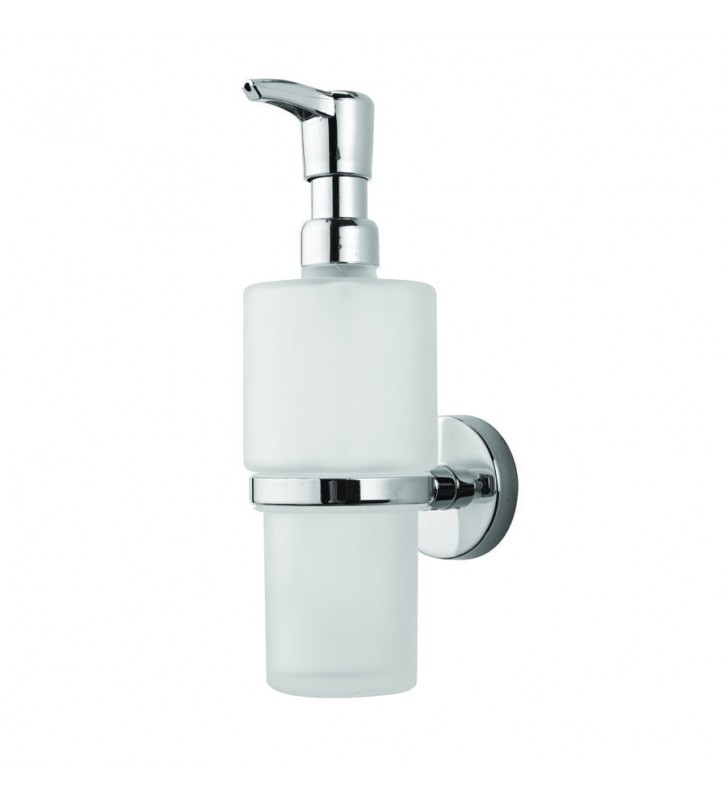 Επιτοίχιο Dispenser Γυάλινο Ασημί Tema Mare 71219