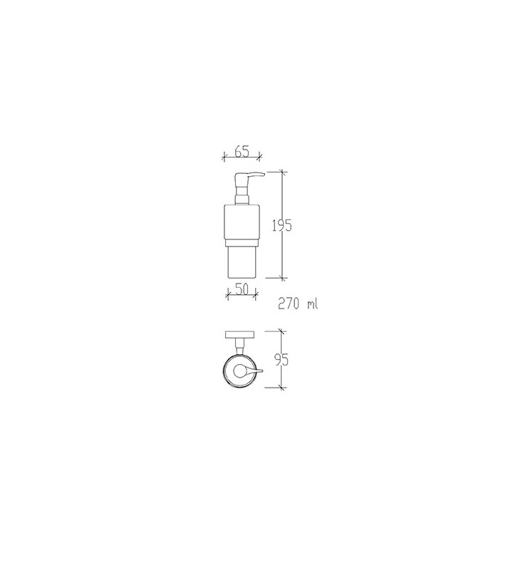 Wall Dispenser Glass Silver Tema Mare 71219