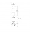 Επιτοίχιο Dispenser Γυάλινο Ασημί Tema Mare 71219