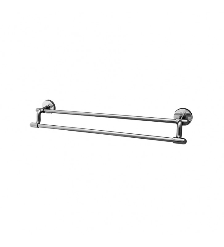 Bathroom Towel Hanger Double Wall Mounted Silver Tema Mare 71232