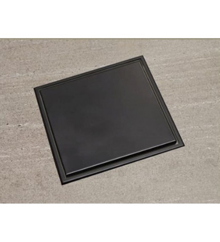 Shower grill with pipette premium Dolu Inox Black 15Χ15 Φ100