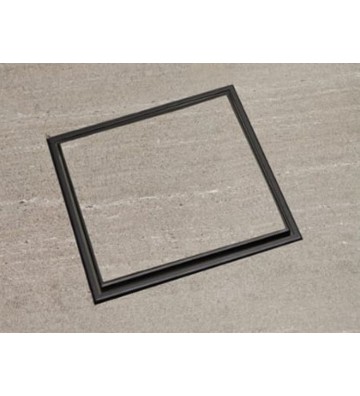 Shower grille with siphon elit Inox Black 15Χ15 Φ100 For tiling