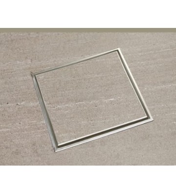 Shower grille with siphon elit Inox Chrome 10Χ10 Φ100 For tiling