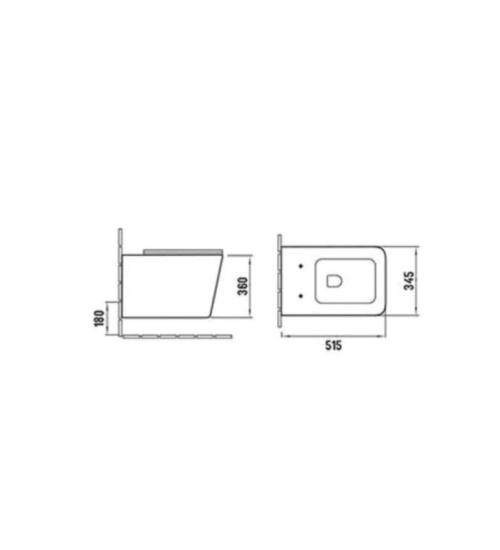 Λεκάνη Κρεμαστή Tema Smart Rim-Off (SMA 326) με κάλυμμα slim Duroplast soft closing