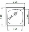 Stainless Steel Sink Pyramis Maidtec Inset 1B 44x44cm 101042401