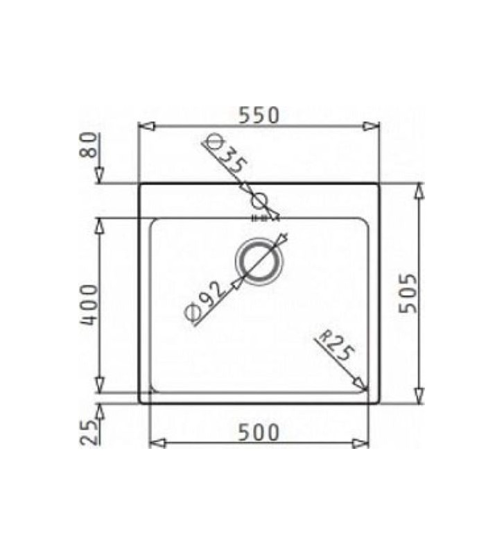 Stainless Steel Sink Pyramis Maidtec Inset Ledge 55X50,5 1Β 101061401
