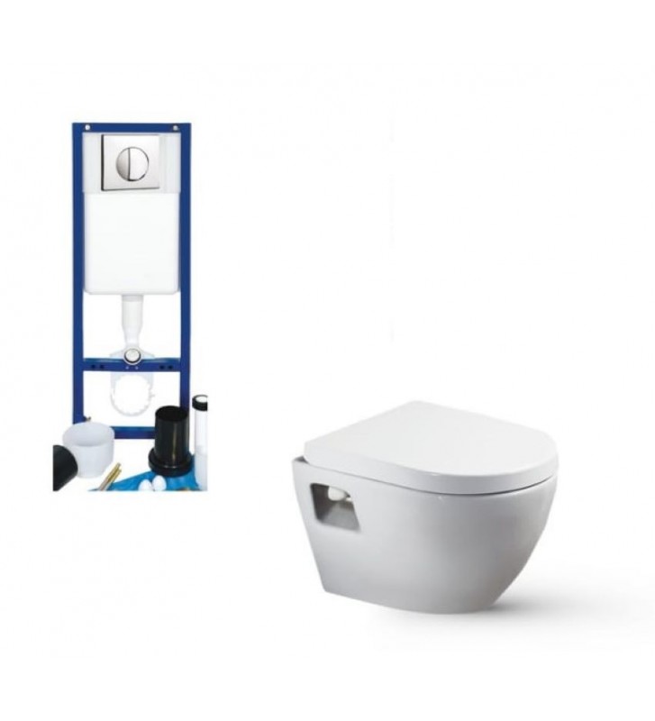 Set Standard Razor Hanging basin Razor & Built-in faucet Verso11100 & Button111910 & Cover