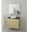 Bathroom Furniture Drop Instinct 80 Natural Oak Top-2 Hanging Furniture Base, Washbasin, Mirror