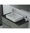 Bathroom Furniture Drop Instinct 100 Top-1 Smoked Oak Hanging Furniture Stand, Washbasin, Mirror