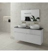 Έπιπλο Μπάνιου Drop Instinct 125 Top-1 White Κρεμαστή Βάση επίπλου, Νιπτήρας, Καθρέφτης