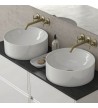 Bathroom Furniture Drop Instinct 125 Top-1 White Hanging Furniture Stand, Washbasin, Mirror