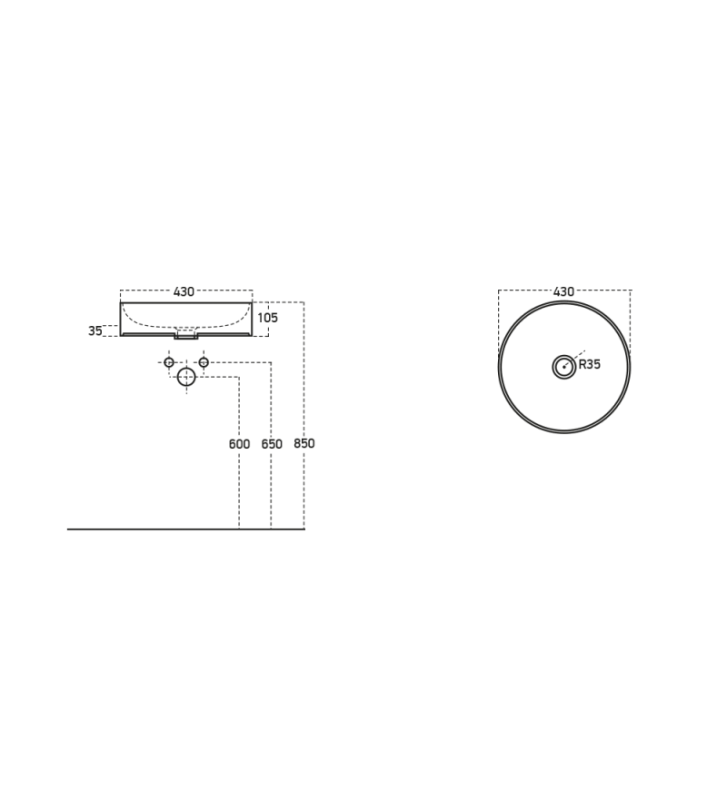 Έπιπλο Μπάνιου Drop Torino 120 White Top-1 Κρεμαστή Βάση επίπλου, Νιπτήρας, Καθρέφτης