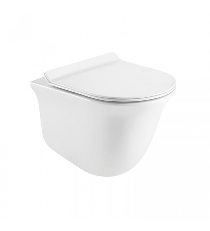 Pyramis Rimless Semeli P-Trap Suspended Basin with Soft closing cover