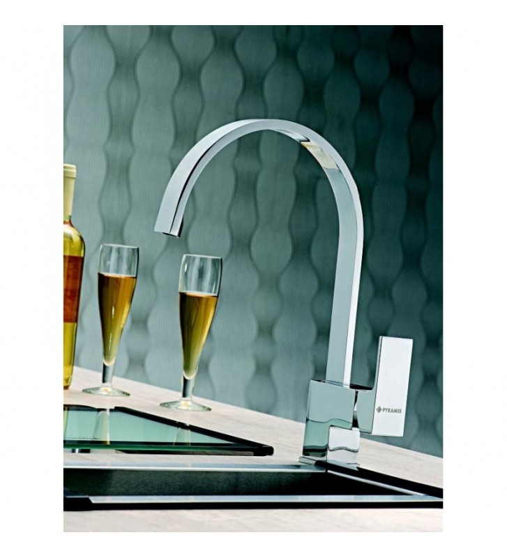 Pyramis Arioso Elegant Sink Tap Mixer Chrome With Ceramic Disc